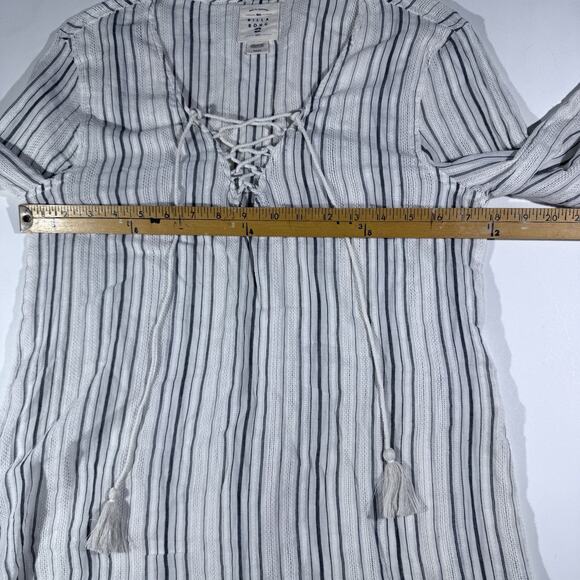 Billabong Striped Lace Up Tunic Cover Up Women’s Small Beach Boho Top - Picture 7 of 8